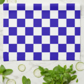 Deep blue checkered  geschirrtuch (Gefaltet)
