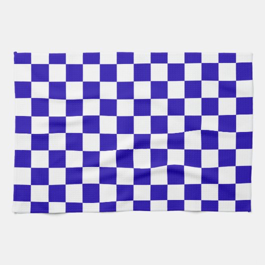 Deep blue checkered  geschirrtuch (Horizontal)