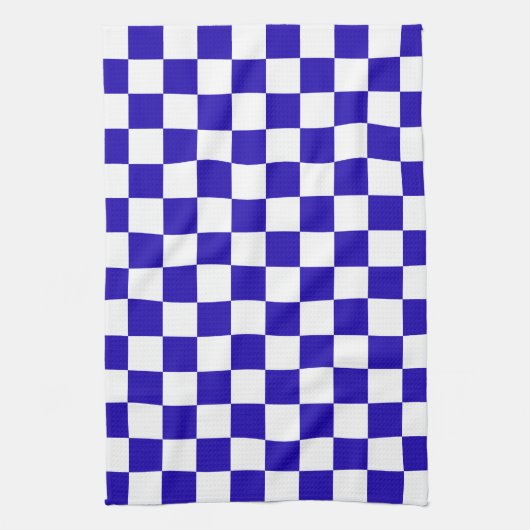 Deep blue checkered  geschirrtuch (Vertikal)