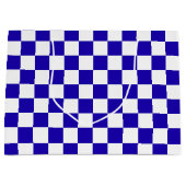 Deep blue checkered  große geschenktüte (Vorderseite)