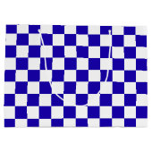 Deep blue checkered  große geschenktüte (Rückseite)