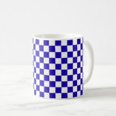 Deep blue checkered  kaffeetasse (VorderseiteRechts)