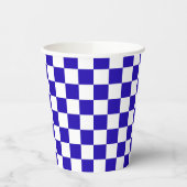 Deep blue checkered  pappbecher (Links)