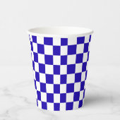 Deep blue checkered  pappbecher (Rechts)