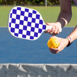 Deep blue checkered  pickleball schläger