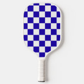Deep blue checkered  pickleball schläger (Rückseite)