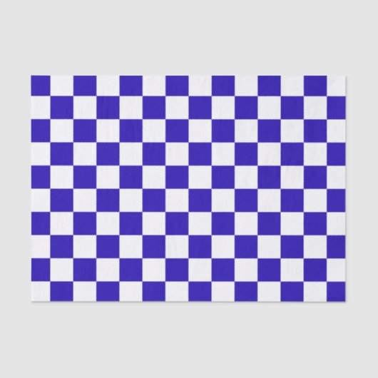 Deep blue checkered  seidenpapier (Vorderseite)