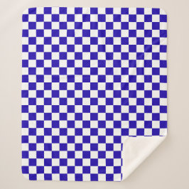 Deep blue checkered  sherpadecke