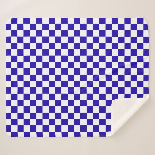 Deep blue checkered  sherpadecke (Vorderseite (Horizontal))