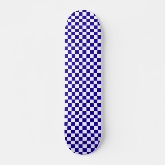 Deep blue checkered  skateboard (Vorne)