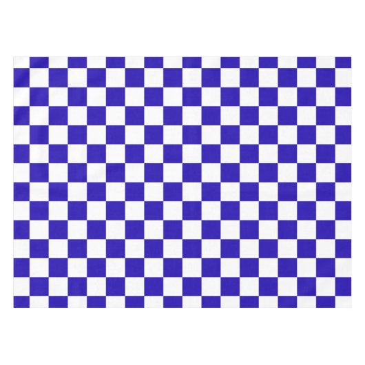 Deep blue checkered  tischdecke (Vorderseite (Horizontal))