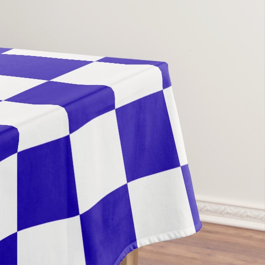 Deep blue checkered  tischdecke (Beispiel)