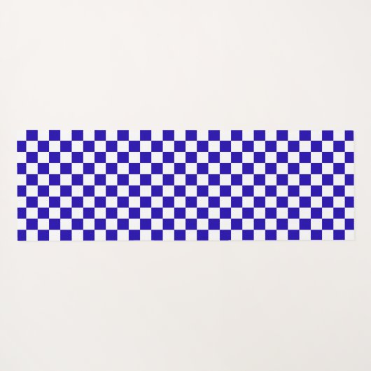 Deep blue checkered  yogamatte (Rückseite (Horizontal))
