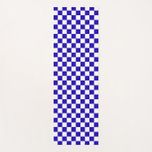 Deep blue checkered  yogamatte (Vorderseite)