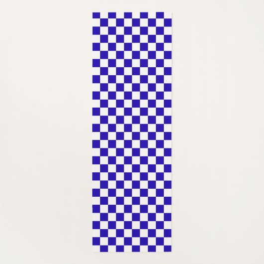 Deep blue checkered  yogamatte (Rückseite)