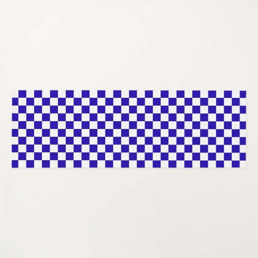 Deep blue checkered  yogamatte (Vorderseite (Horizontal))