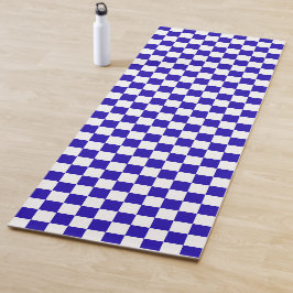 Deep blue checkered  yogamatte
