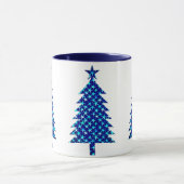 Deep Blue Christmas Tree mit Sternen Tasse (Zentrum)
