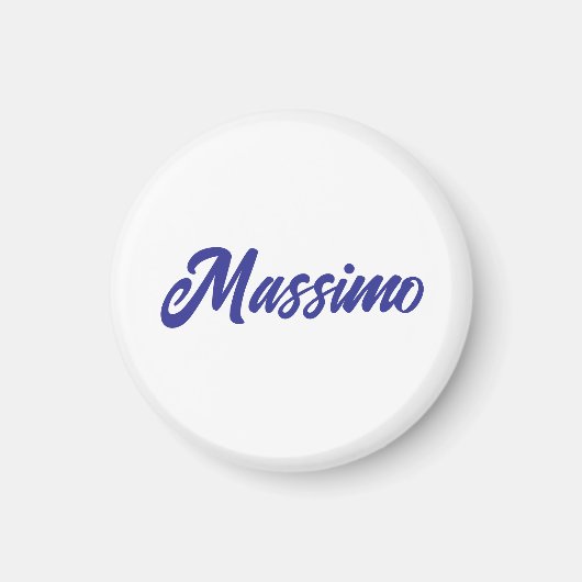 Deep Blue Color Plain Modern Own Name Calligraphy Magnet (Vorne)