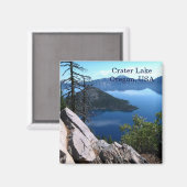 Deep Blue Crater Lake Oregon USA Travel Magnet (Vorderseite/Rückseite)