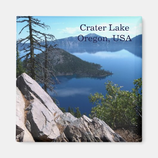 Deep Blue Crater Lake Oregon USA Travel Magnet (Vorne)