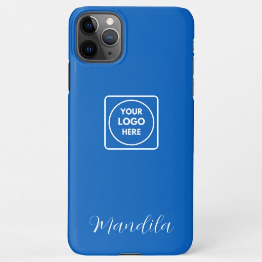 Deep Blue Custom Logo Name iPhone-Hülle iPhone Hülle (Rückseite)