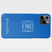 Deep Blue Custom Logo Name iPhone-Hülle iPhone Hülle (Rückseite (Horizontal))