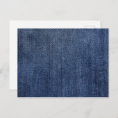 Deep Blue Denim Print Postkarte (Vorne/Hinten)