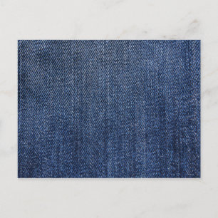 Deep Blue Denim Print Postkarte