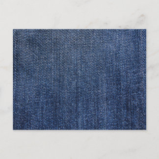Deep Blue Denim Print Postkarte