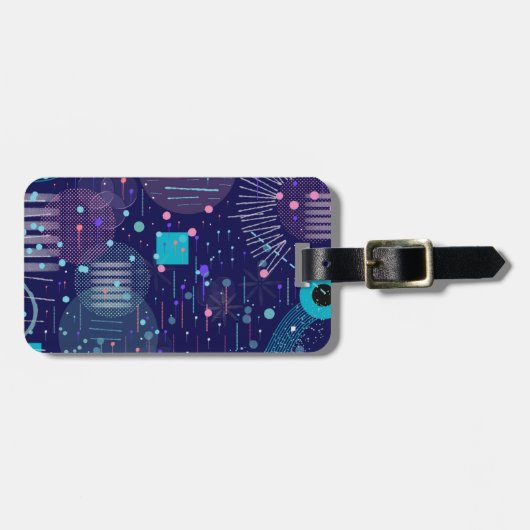 Deep Blue Dreams Abstract Art Gepäckanhänger (Vorderseite horizontal)