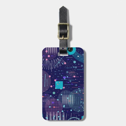 Deep Blue Dreams Abstract Art Gepäckanhänger (Vorderseite vertikal)