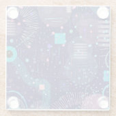 Deep Blue Dreams Abstract Art Glasuntersetzer (Rückseite)