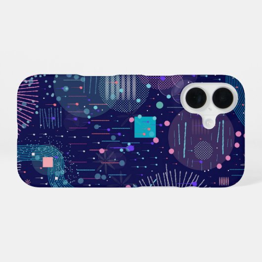 Deep Blue Dreams Abstract Art iPhone 16 Hülle (Rückseite (Horizontal))