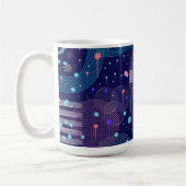 Deep Blue Dreams Abstract Art Kaffeetasse (Links)