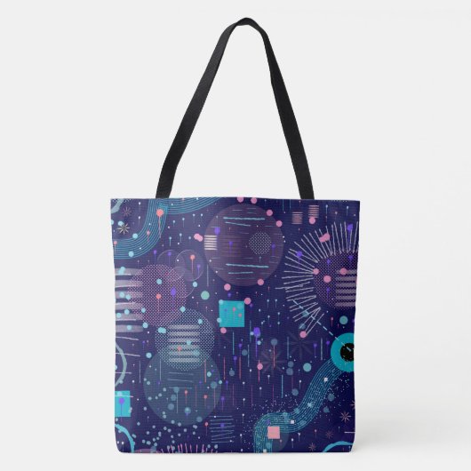 Deep Blue Dreams Abstract Art Tasche (Vorderseite)