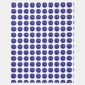 Deep Blue Fleecedecke (Vorderseite)