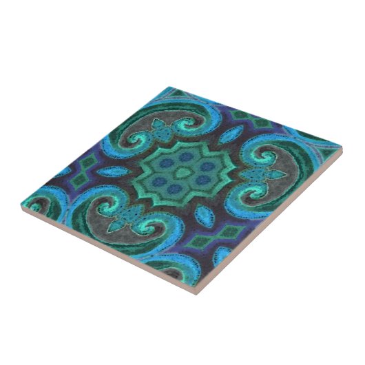 Deep Blue Fliese (Seite)