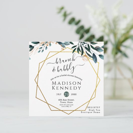 Deep Blue Floral Elegante Hochzeit im Herbst Einladung (Stehend Vorderseite)