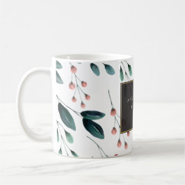 Deep Blue Floral Elegante Hochzeit im Herbst Kaffeetasse