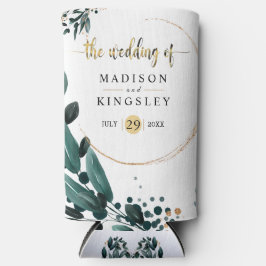 Deep Blue Floral Elegante Hochzeit im Herbst Selters Dosenkühler