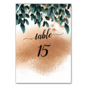 Deep Blue Floral Elegante Hochzeit im Herbst Tischnummer (Vorderseite)