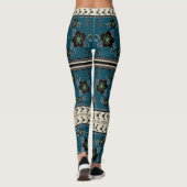 Deep Blue Flower Leggings (Rückseite)