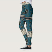 Deep Blue Flower Leggings (Links)