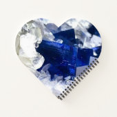 Deep Blue Fluorite Crystal & Flake Calcite Notizblock (Rückseite)