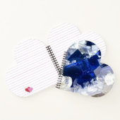 Deep Blue Fluorite Crystal & Flake Calcite Notizblock (Innenseite)