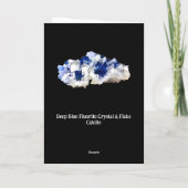 Deep Blue Fluorite Crystal & FlakeCalcite Hinzufüg Karte (Rückseite)