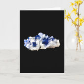 Deep Blue Fluorite Crystal & FlakeCalcite Hinzufüg Karte (Gelbe Blume)