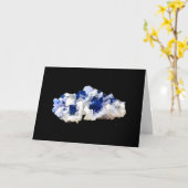 Deep Blue Fluorite Crystal & FlakeCalcite Hinzufüg Karte (Gelbe Blume)