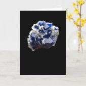 Deep Blue Fluorite Crystal & FlakeCalcite Hinzufüg Karte (Gelbe Blume)